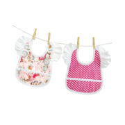 Yếm cho bé tay bồng viền ren